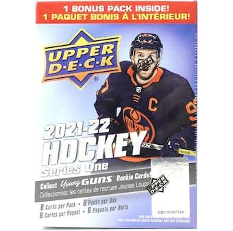 2021 22 Upper Deck Series 1 Hockey 6-Pack Blaster Box Supply