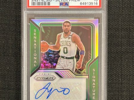 2020 panini prizm Jayson Tatum silver prizm auto psa 10 Discount