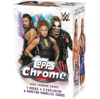 2020 Topps WWE Chrome Wrestling 7-Pack Blaster Box Hot on Sale