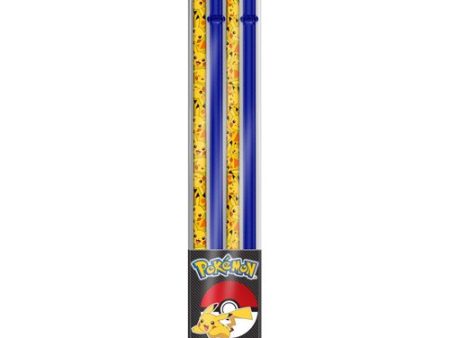 Pokemon Pikachu Triangle Pattern 4-Piece Reusable Plastic Straw Set Online Sale