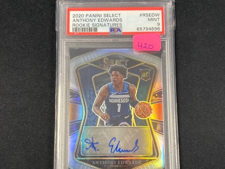 2020 Select Anthony Edwards #RSEDW RC AUTO  249 PSA 9 Supply