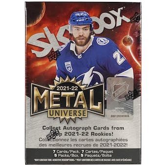 2021 22 Upper Deck Skybox Metal Universe Hockey 5-Pack Blaster Box Online