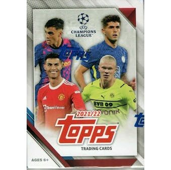 2021 22 Topps UEFA Champions League Collection Soccer 7-Pack Blaster Box (Sparkle Foil Parallels!) For Sale